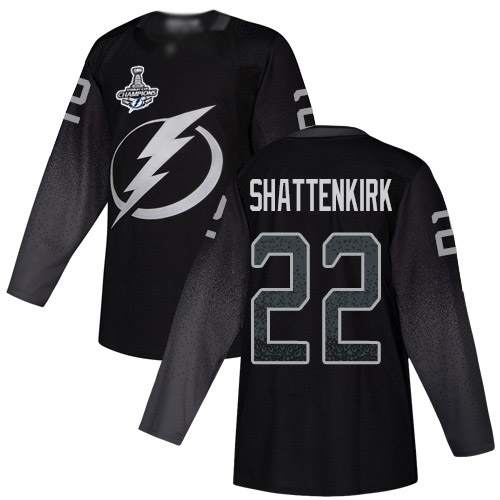 Adidas Tampa Bay Lightning Men #22 Kevin Shattenkirk Black Alternate Authentic 2020 Stanley Cup Champions Stitched NHL Jersey